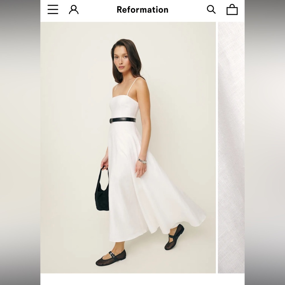Reformation Monette Linen Dress